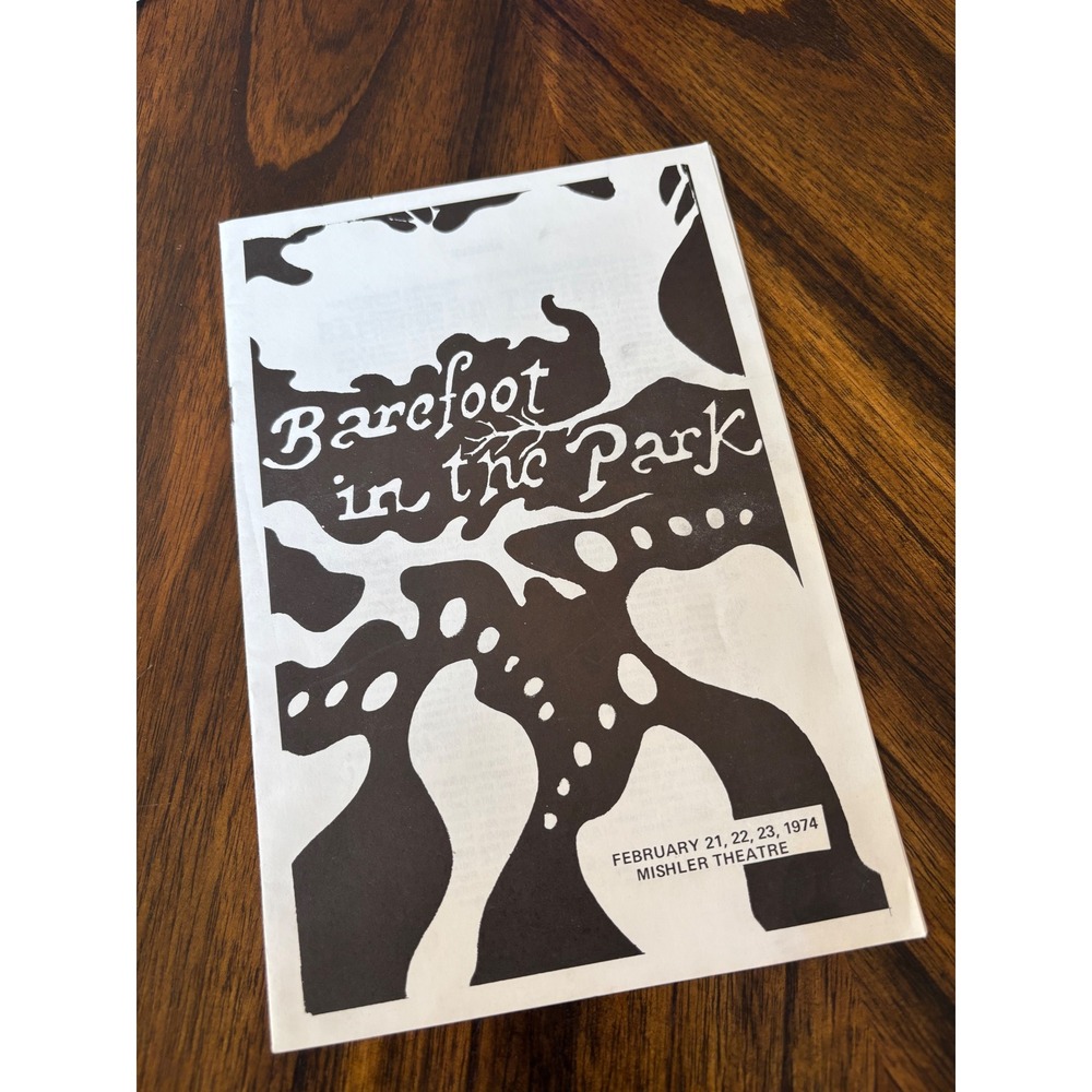 Vintage 1974 Barefoot in‎ the Park Theater Program Mishler Theatre Altoona PA